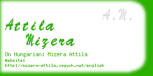 attila mizera business card